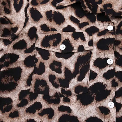 ZANZEA Party Vintage Leopard Robe Frauen 2025, Herbst Casual Langarm Maxi Lange Vestidos Kleid Mode Übergroßen Hemd Sommerkleid.