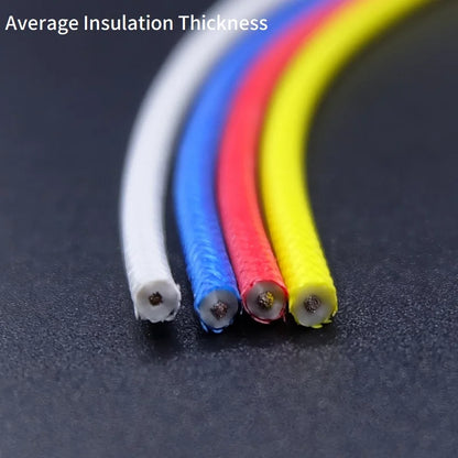 2M/5M High Temperature Resistant Silicone Wire 300°C Soft Copper Cable Fiberglass Braided Insulated Warm Floor Heat Element Line.