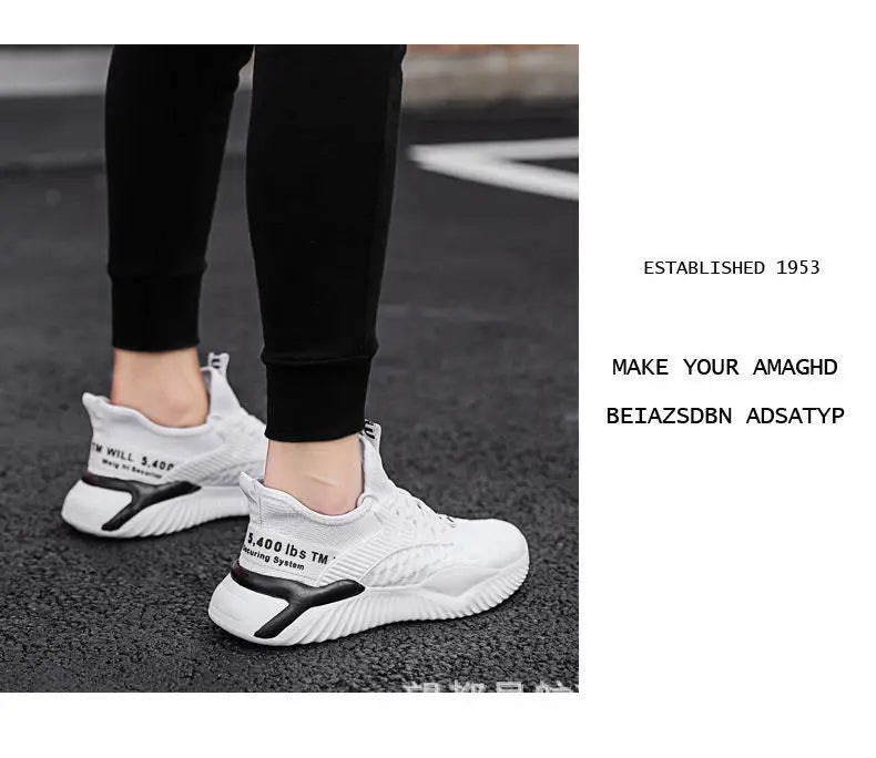 Lace-up Fashion Sneakers Men's Sports Shoes Comfortable Breathable Men Running Shoes Hot Sale Autumn Non-slip Training Shoes