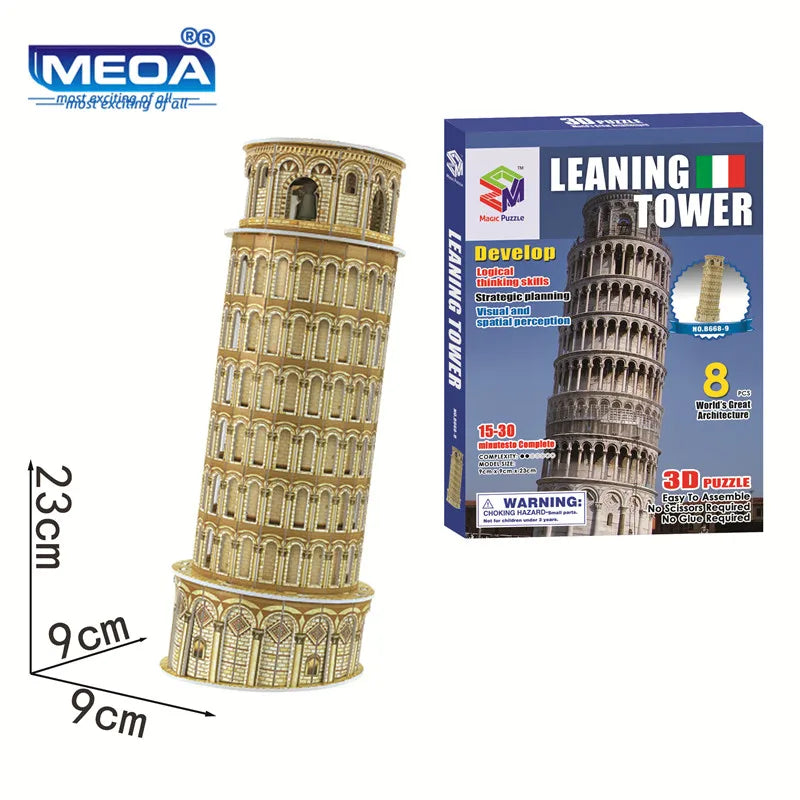 40 Style World Famous Architecture Building 3D Puzzle Model Construction 3D Jigsaw Puzzle Toys For Kids Christmas Gift