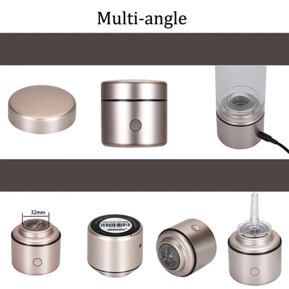 Portable 5000PPB Nano High Rich Hydrogen Water Generator Bottle ORP Alkaline Electrolysis Ionizer Anti-Aging Can Breathe Pure H2.