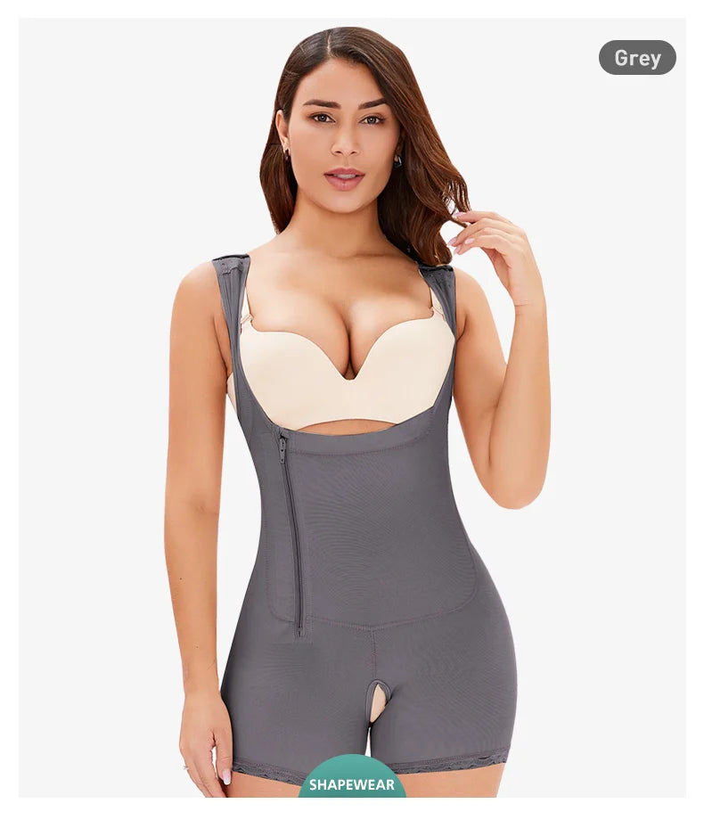 Women Full Body Shapewear Open-Bust Underwear Waist Trainer Corset Seamless Slimming Bodysuit Butt Lifter Plus Size 6XL