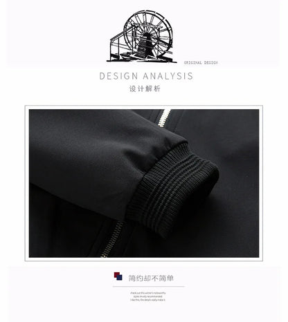 Liu Ming Autumn Winter Men Casual Streetwear Hip Hop Plus Size Zipper Bomber Jacket Coat.