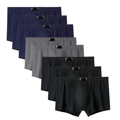 8PCS Herrenhöschen Man Undrewear Boxershorts Herren Innen Atmungsaktiv Große Größe 100% Baumwolle
