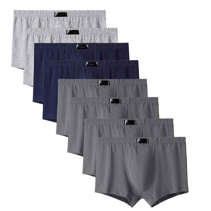 8PCS Herrenhöschen Man Undrewear Boxershorts Herren Innen Atmungsaktiv Große Größe 100% Baumwolle