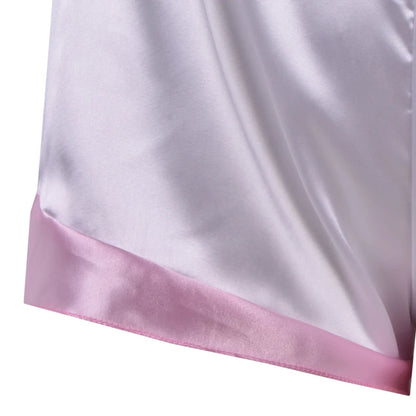 Satin-Pyjama, sexy Pyjama, Nachthemd, Nachtwäsche, Heimkleidung, Tops und kurze Damen-Seidenpyjamas, einfarbig, Damen-Pyjama-Set, 2023, Neu