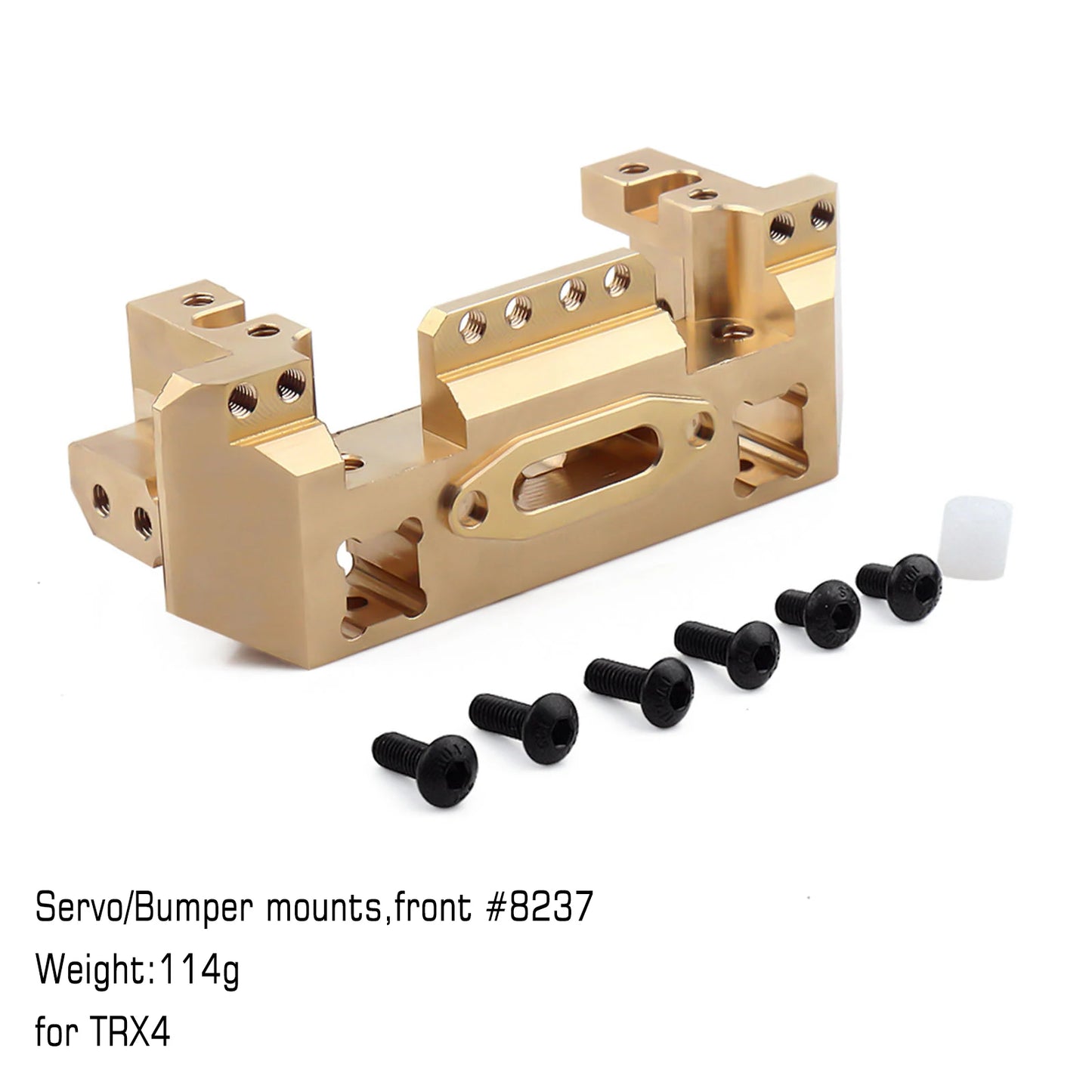 INJORA Heavy Brass Counterweight Portal Drive Housing Bumper Holder Axle Mount for RC Crawler TRX4 TRX-4 TRX6 Upgrade Parts