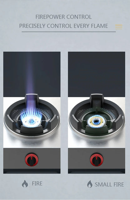 Shaped Single Stove Household Liquefied Petroleum Gas Stove Pulse Electronic Ignition Stove Thickened Stainless Steel Gas Stove.