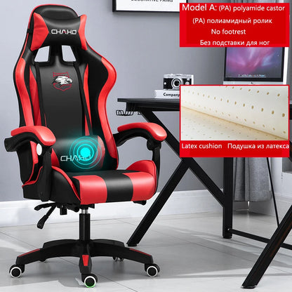 WCG Gaming Stuhl Computer Stuhl Hochwertiger Gaming Stuhl Leder Internet LOL Internet Cafe Racing Stuhl Bürostuhl Gamer Neu