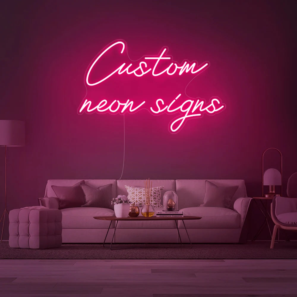 Custom Neon Led Sign Personalised Neon Light Room Decoration DIY Wedding Party Birthday Store Business Name Design.