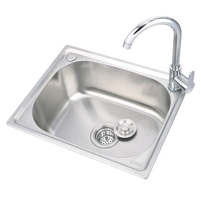304 stainless steel sink single sink kitchen sink sink single basin thickened sink large single slot set WF907250