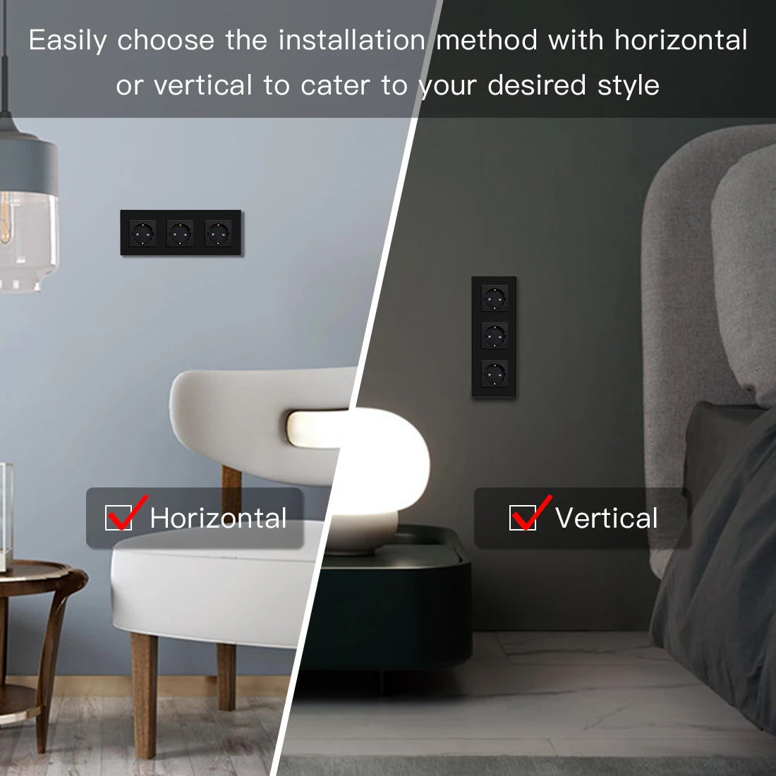 Bseed eu Standard Wand steckdosen Typ-C-Steckdosen Wand steckdose USB-Ladeans chluss Glasscheibe Kinderschutz 16a.