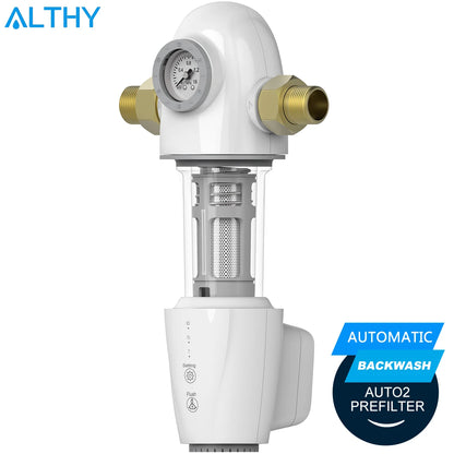 ALTHY PRE-AUTO2 Automatic Flushing Backwash Prefilter Spin Down Sediment Water Filter Central Whole House Purifier System.