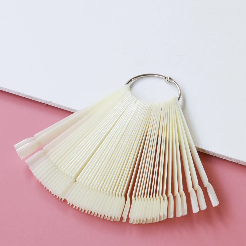 80/50/20pcs Nail Display Sticks Nail Swatch False Nail Tips Nail Gel Polish Practice Clear Display Board for Nail Art Tools.