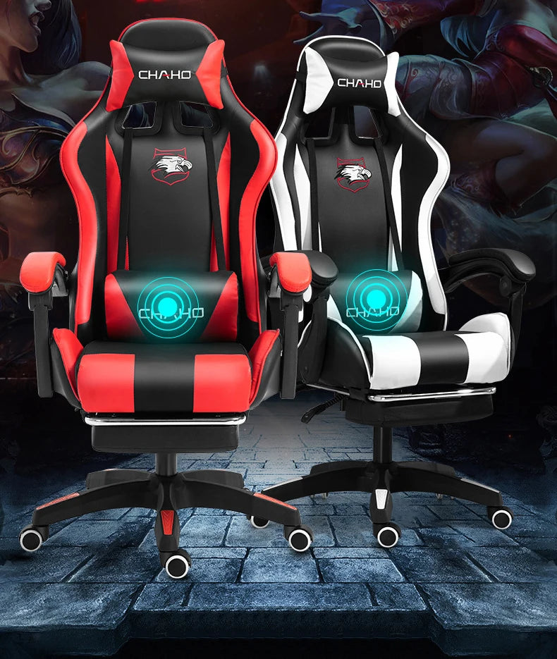 WCG Gaming Stuhl Computer Stuhl Hochwertiger Gaming Stuhl Leder Internet LOL Internet Cafe Racing Stuhl Bürostuhl Gamer Neu