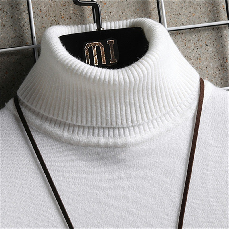 Turtleneck Sweaters Men Solid Pullovers Winter Knitted Sweater Turtleneck Pullovers Black Gery Winter Warm Sweater Men Clothing.