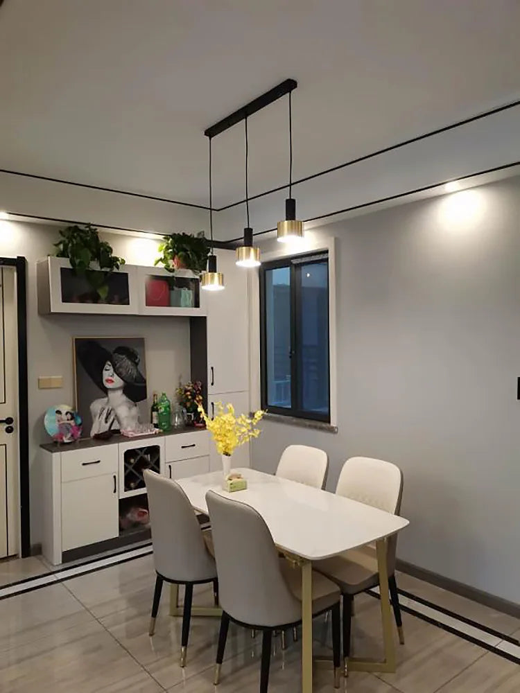 Minimalistischen esszimmer kronleuchter, moderne Nordic lampe, licht luxus wohnzimmer lampe, lange esstisch, bar tisch lampe.