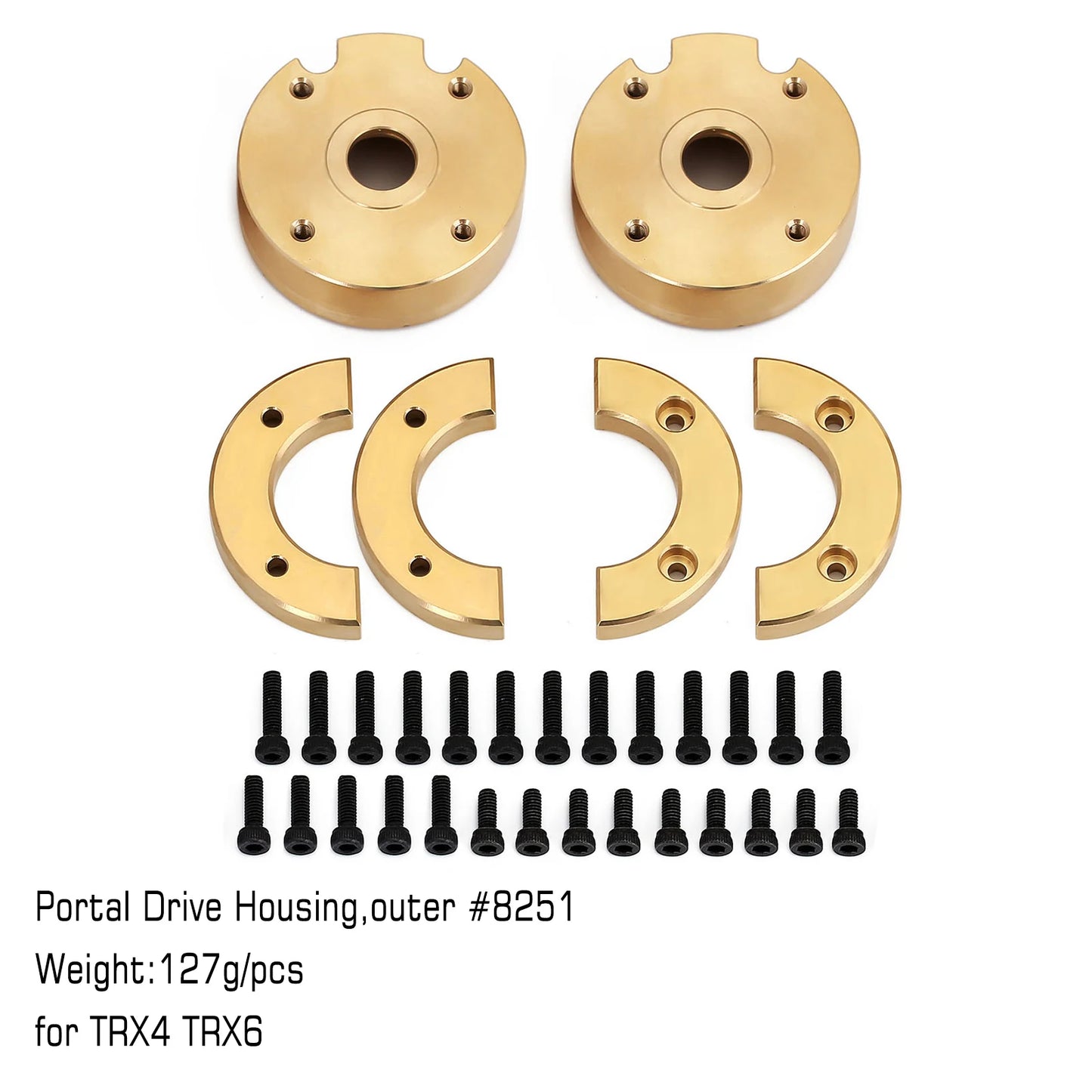 INJORA Heavy Brass Counterweight Portal Drive Housing Bumper Holder Axle Mount for RC Crawler TRX4 TRX-4 TRX6 Upgrade Parts