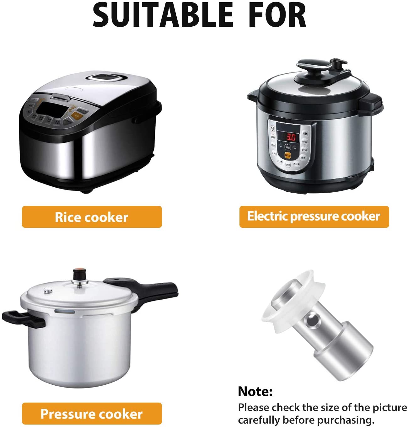 5pcs Float Valve Instant Pot Steam Valve Universal Replacement Floater Sealer for Pressure Cookers XL YBD60-100 PPC780 PPC770.