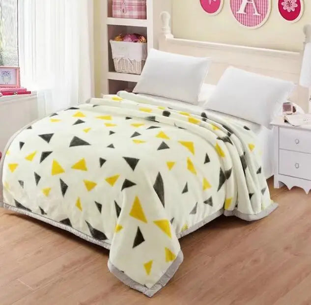 VESCOVO Queen Size Flannel Fleece Throw Blanket Soft Cashmere Blanket King Size Warm Quilt Bedspread 220*240.