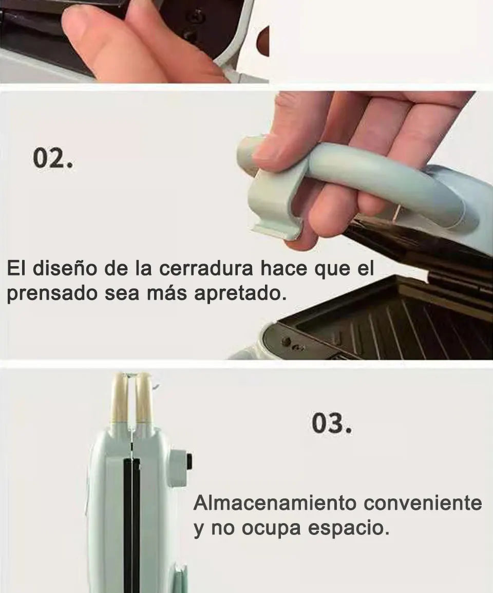 2025 New Sandwichera 3 en 1 Tostadora eléctrica Waffle Maker Desayuno Pancake Donut Egg Waffle Fish Cake Horno eléctrico.