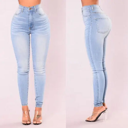 Sexy Jeans Women Denim Skinny Pants High Waist Stretch Lady Jeans Push Up Leggings Slim Pockets Button Pencil Jeans Women Pants.