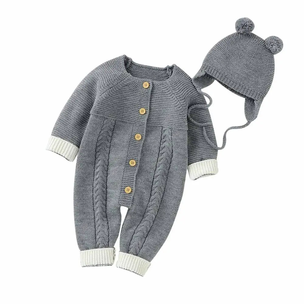 Baby Body Long Sleeve Strick Infant Kinder Unisex Overalls Kleidung Herbst Kleinkind Junge Overalls Ein Stück Kleinkind Mädchen Overall