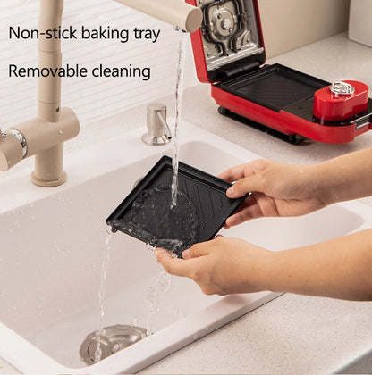 220V Electric Sandwich Maker Timed Waffle Maker Toaster Baking Multifunction Breakfast Machine takoyaki Pancake Sandwichera 600W.