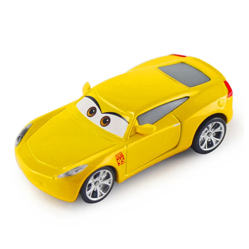 Disney Pixar Cars 2 3 Lightning McQueen Race Div Fritter Miss Tractor Frank 1:55 Diecast Metal Alloy Model Car For Kid Xmas Gift