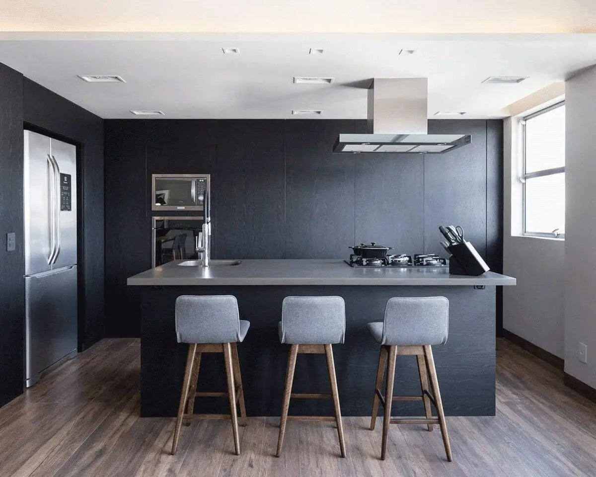 Black Wood Peel And Stick Paper Decorative Self-Adhesive Film For Furniture Real Wood Tactile Sensation Surfaces Easy To Clean