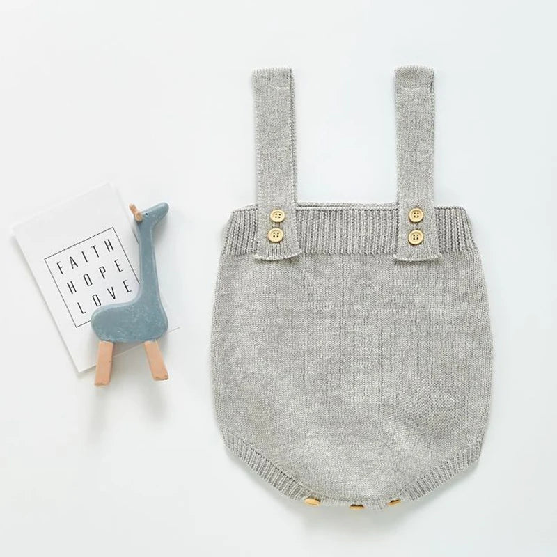 2022 Baby Strampler Sleeveless Herbst Kleinkind Mädchen Jungen Overall Gestrickte Solide Neugeborenen Kinder Kleidung Super Weiche Ein Stück Gesamt