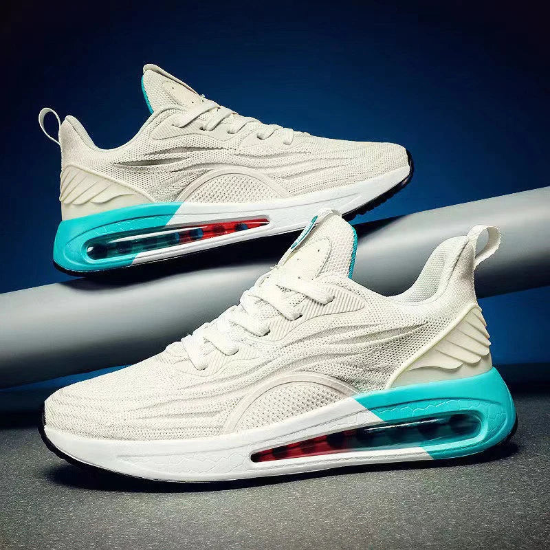 Y 39-44 Men's New Air-cushioned Mesh Casual Shoes with Thick Soles to Increase the Height of Running Sneakers.