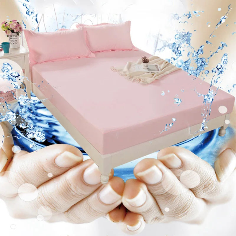 Polyester Waterproof Mattress Cover for Bed Breathable Removable Mattress Topper Cover Anti-mite Baby Urine Pad Bed Protector.