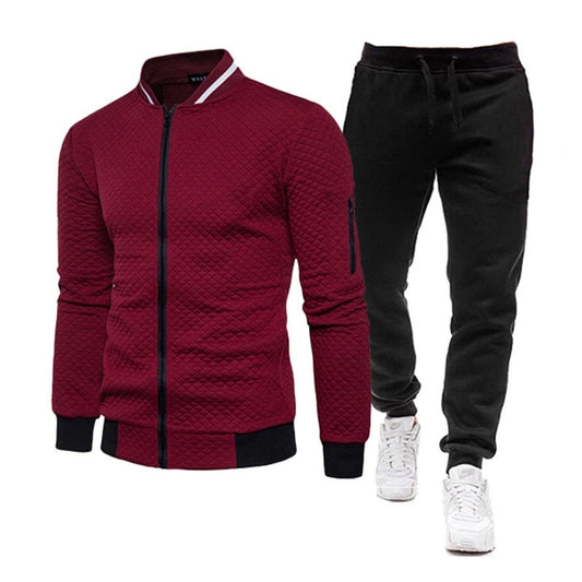 Mens Tracksuit Set Two Piece Tracksuit Men Sports Wear Fashion Colorblock Jogging Suit Autumn Winter Men Outfits Gym CLothes Men.