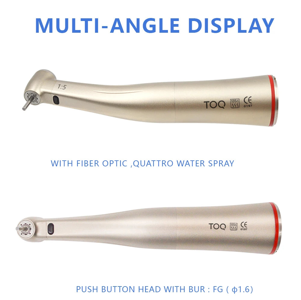 Dental Factory equipment increasing red ring 1:5 with light contra angle handpiece Push Button dental handpiece medical suppl.