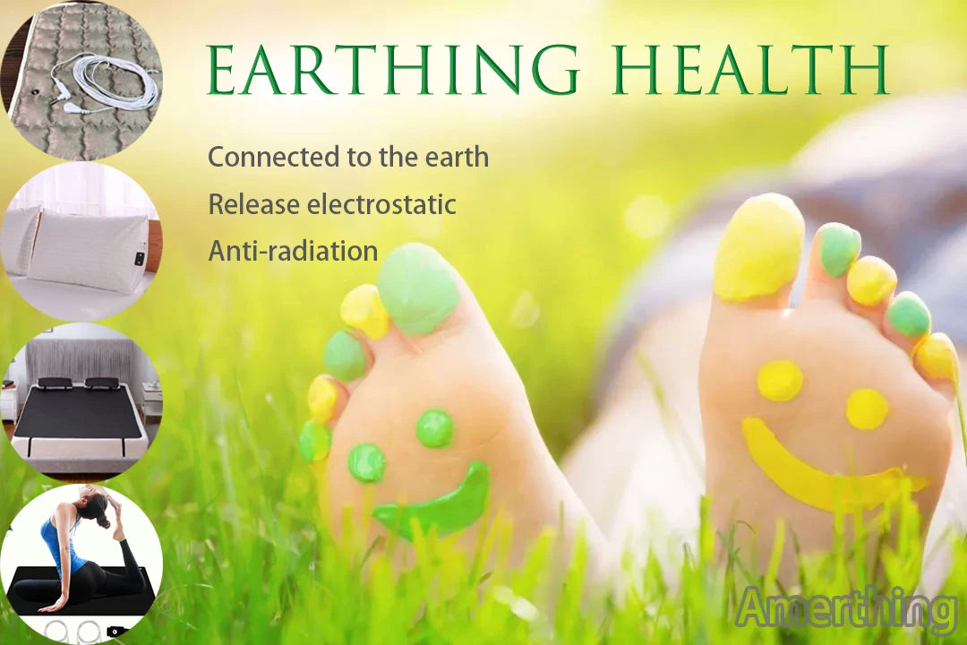 Conductive Silver Fiber Earthing Bedsheet Grounded Anti-static Health Protection Bed Sheet Antibacterial for Better Sleeping.