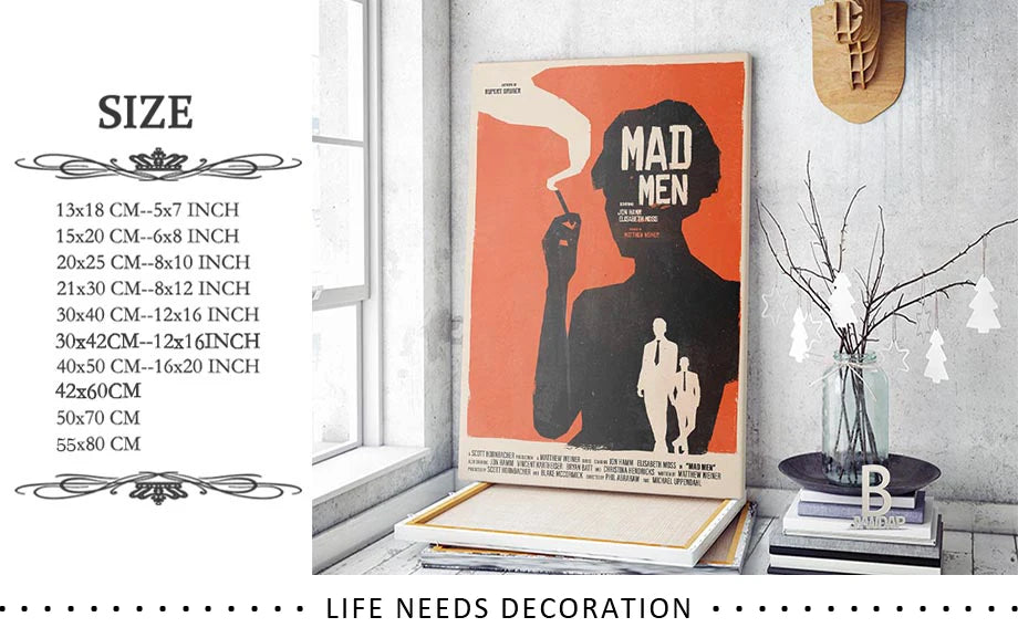 Mad Men Season TV Series Canvas Painting Wall Art Home Poster Art Decor Painting Wall Pictures Living Room Modern Decoration.