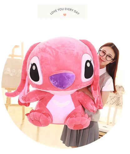 35-65cm Disney Aoger Lilo & Stitch Stuffed Plush Doll Edition Stitch Rose Doll Creative Kawaii Pillow Toy Birthday Gift For Girl.