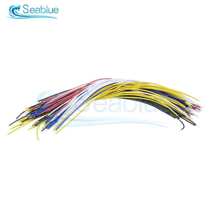 100Pcs Double Head PCB Solder Cable 20CM 26AWG Breadboard Fly Jumper Wire Cable Tin Conductor 5 Color.