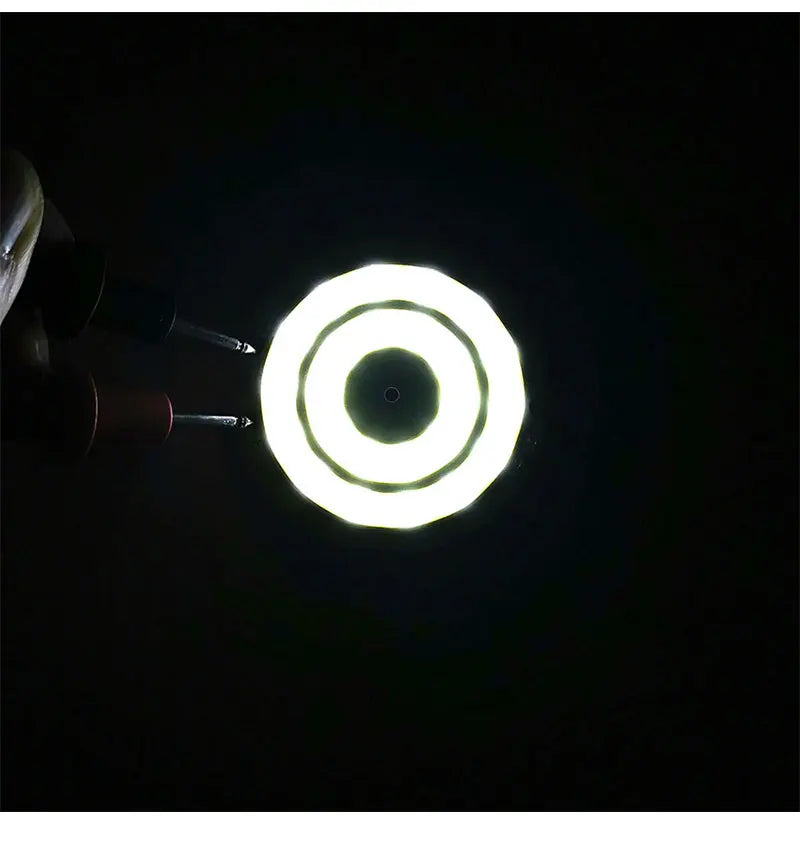 3V LED-Licht, 50 mm Durchmesser, runder COB-Chip, Doppelring-LED-Lampe, 3,7 V, 5W LED-Birne für DIY-Arbeitsscheinwerfer, Hausdekor-Beleuchtung.