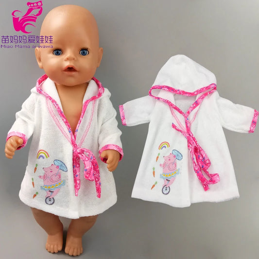40 cm reborn baby doll bathrobe for 17 inch bebe doll clothes children gift toys wear.