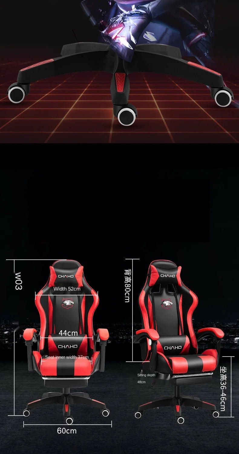 WCG Gaming Stuhl Computer Stuhl Hochwertiger Gaming Stuhl Leder Internet LOL Internet Cafe Racing Stuhl Bürostuhl Gamer Neu