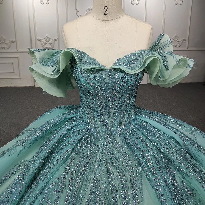 Jancember DY9986 Off Shoulder Sweetheart Ball Gown Women Evening Dresses Elegant.