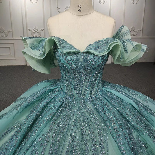 Jancember DY9986 Off Shoulder Sweetheart Ball Gown Women Evening Dresses Elegant.