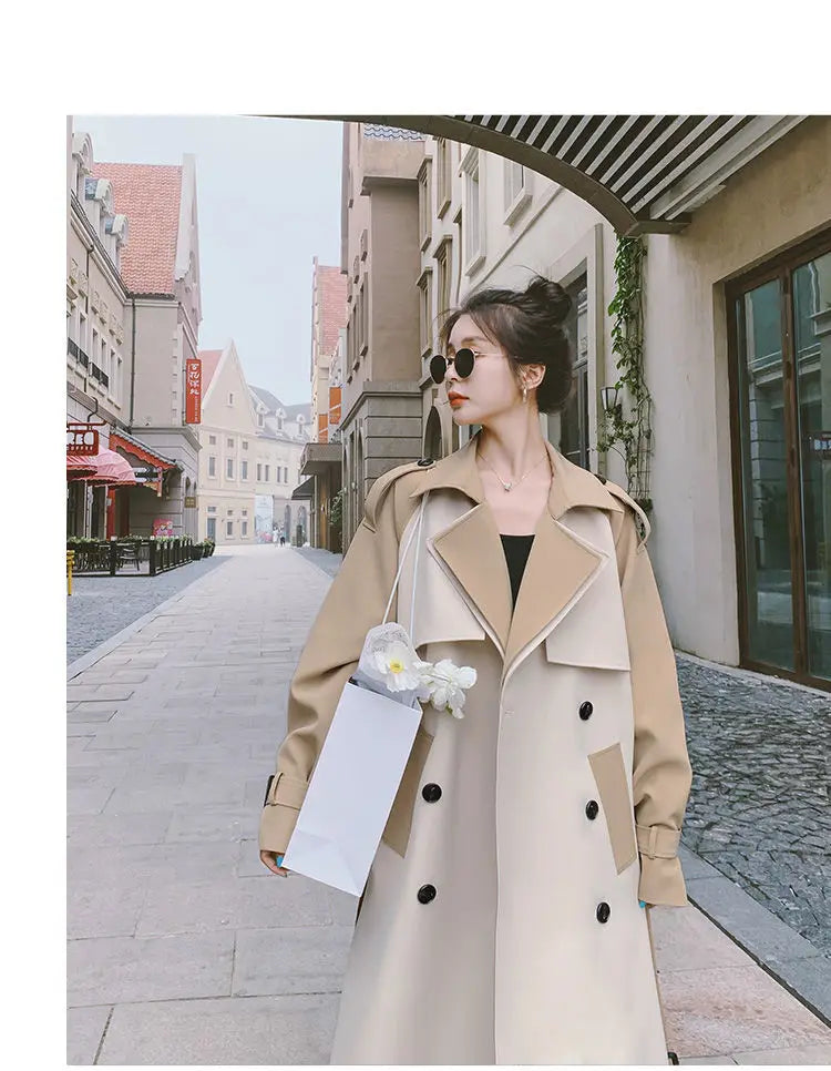 Graben Frauen S-3XL Design Patchwork Kleidung Outwear Alle-spiel Stilvolle Beliebte Neueste Weibliche Herbst Ins Mode Femme Einfache Gemütliche