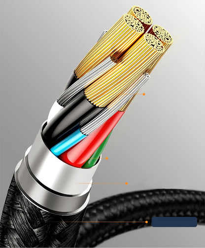 Baseus 3 in 1 USB Type C Cable for iPhone 15 14 13 12 Pro Charger Cable 100W Micro USB Type C Cable for Macbook Samsung Xiaomi.