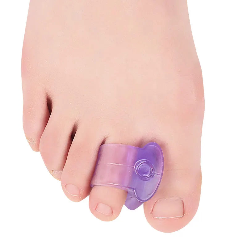 2pcs=1pair Silicone Toe Corrector Gel Protector Finger Separator Orthopedic Products Hallux Valgus Pedicure Foot Care Hammer.