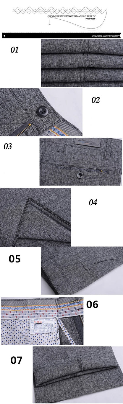 MRMT 2025 Brand Men's Trousers Middle-aged Men Trousers Casual Loose Thin Pants for Male Straight High Waist Man Trouser Pant.