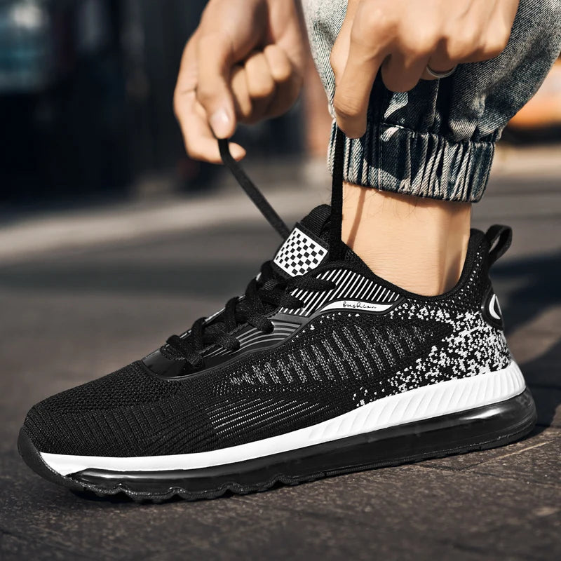 Breathable Quality Unique Light Outdoor Fashion Sneakers Weight Men Sport Air Cushion Running Casual Walking Shoes.