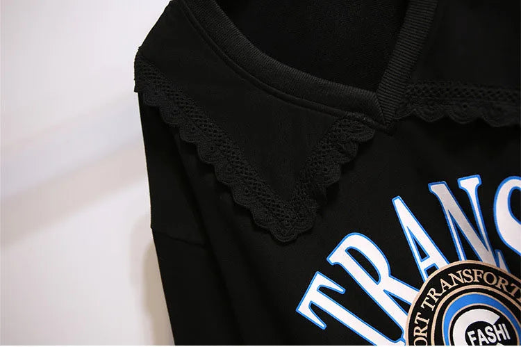 150Kg Plus Größe frauen Herbst Faul Stil Puppe Kragen Sweatshirts Fehlschlag 157cm 6XL 7XL 8XL 9XL 10XL lose Dünnen Langen Ärmeln Top.